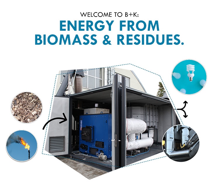 Energy from wood or waste heat | Biomass cogeneration plant ClinX Energy from wood or waste heat | Biomass cogeneration plant ClinX